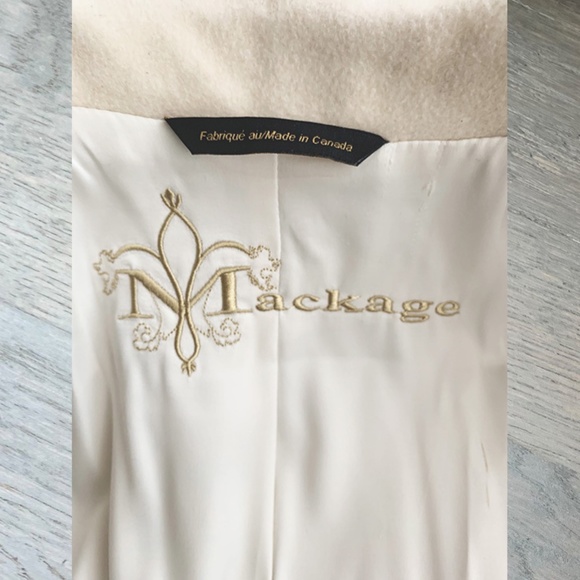 Mackage | Wool Cashmere Peacoat Coat with Leather Trims - Picture 13 of 16